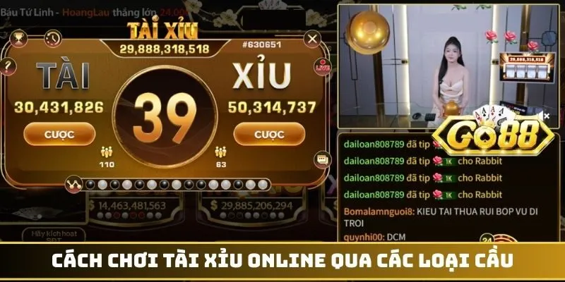 Cách chơi Tài Xỉu online qua các loại cầu