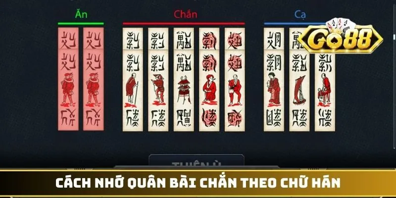 Cách nhớ quân bài chắn theo chữ hán
