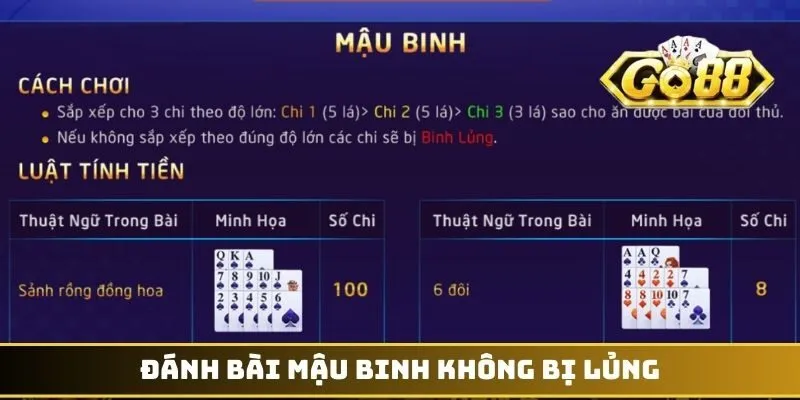 Đánh bài mậu binh không bị lủng