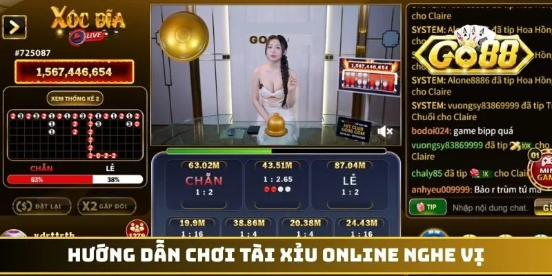 Hướng dẫn chơi Tài Xỉu online nghe vị