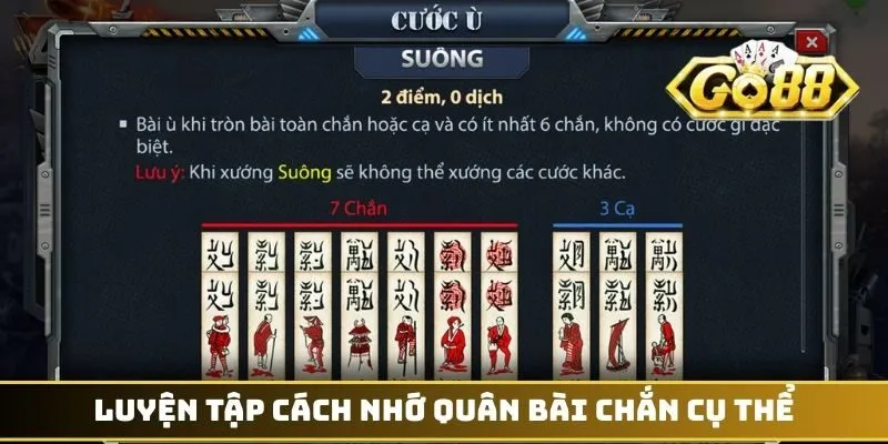 Luyện tập cách nhớ quân bài chắn cụ thể