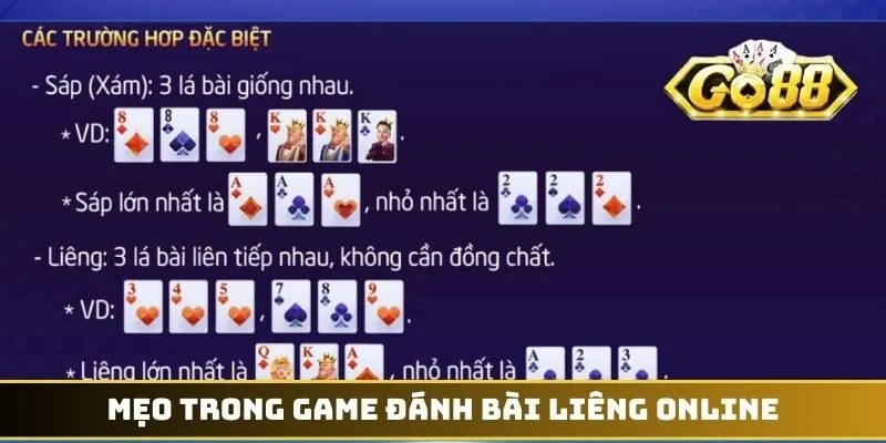 Mẹo trong game đánh bài liêng online
